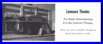 An early ad for The Lemoore Theater.