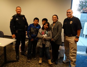 Jeff Hernandez (left) and Kevin Cosper (right) with recipients.