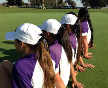 Lemoore's golfers honored former Lemoore Tiger Otis Tolbert, who died at the Pentagon on Sept. 11, 2011. They wore black ribbons in their hair.
