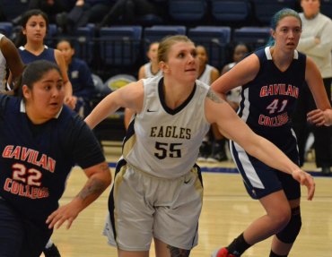 Freshman center Kody Bush, a Lemoore High School graduate, scored 8 points in the Eagles victory over visiting Gavilan.