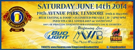Kings Lions Club begins ticket sales for June 14 Brewfest in Lemoore 19th Avenue Park