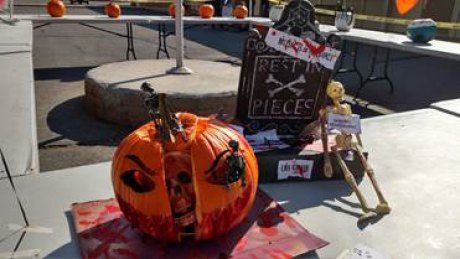 Lemoore High clubs show off pumpkin carving skills in annual contest The Scariest pumpkin from the Choir Club.