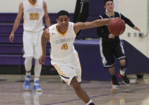Lemoore's Allen Perryman helped Lemoore to an exciting win over Redwood Wednesday night in the Lemoore Event Center.