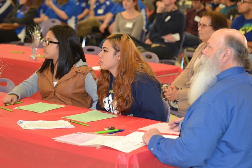 Kings County Supervisor Joe Neves served as a judge during the Academic Decathlon's culminating event, the Super Quiz.