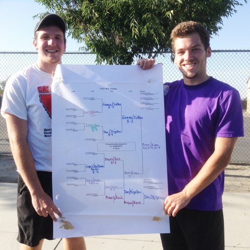 Tyler Evans and Luke Brown won the WYL doubles title Friday.