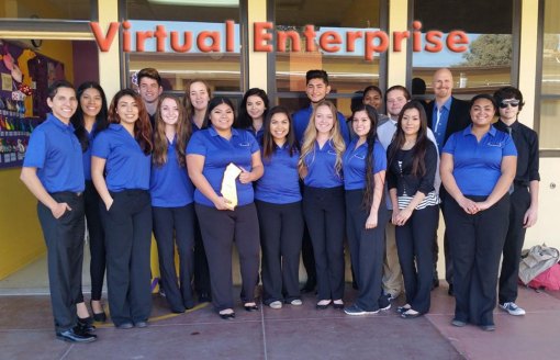 Lemoore High School Virtual Enterprise students.