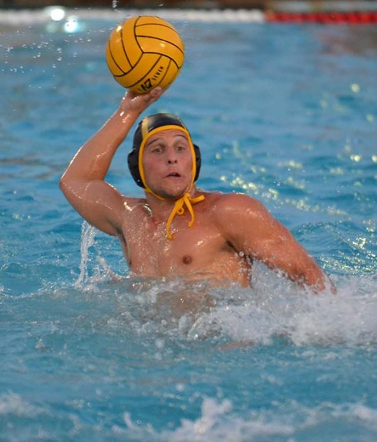 Lemoore's Nate Olson fires a ball at the net in Wednesday loss to El Diamante.