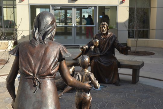 The courtyard adjacent to the Adventist Birth Center in Hanford.