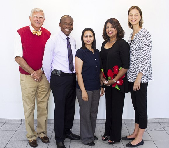 Adventist brings maternal-fetal medicine specialists to Hanford area From left to right (Drs. Sigman, Adeniji, Basraon, Albuquerque and Platz)