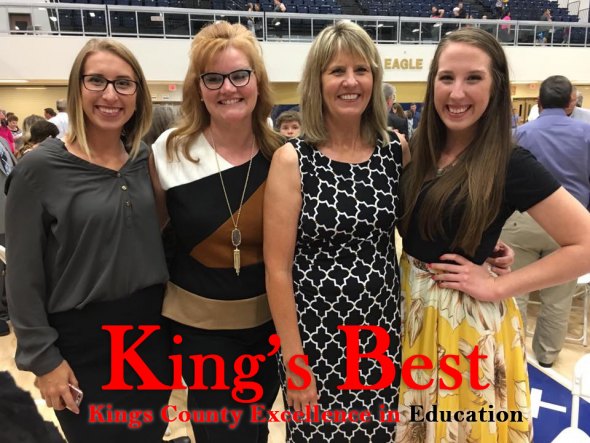 Joining Lemoore's latest Kings County Administrator of the Year (from left to right) is daughter Lynzi, Cheryl Symonds, a Jamison staff member, Lowe, and her daughter Katie.
