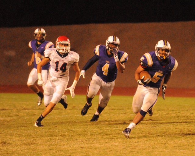 Lemoore's Doctor continues to lead California in rushing, and currently fourth in nation Richard Doctor against Sanger High earlier this season.