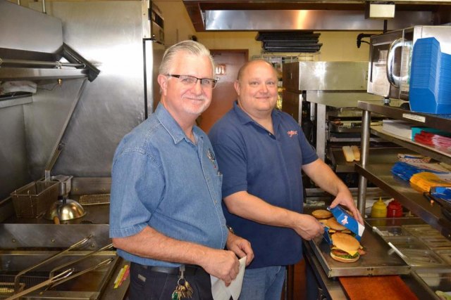 Fosters Freeze owner Ray Moore and longtime supervisor Scott Rozzell.